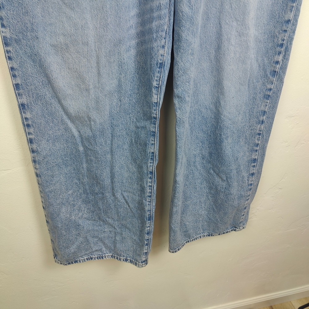 Levi's Cinch Baggy Jeans Womens 34 Light Blue High Rise Wide Leg 90s Streetwear - Picture 4 of 12